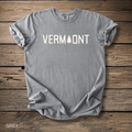 Vermont T-Shirt — Rustic Tree Logo Tee for Outdoor Lovers