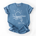 Still I Rise Sunrise T-Shirt - Comfort Colors garment-dyed unisex tee, minimal sunrise line-art graphic