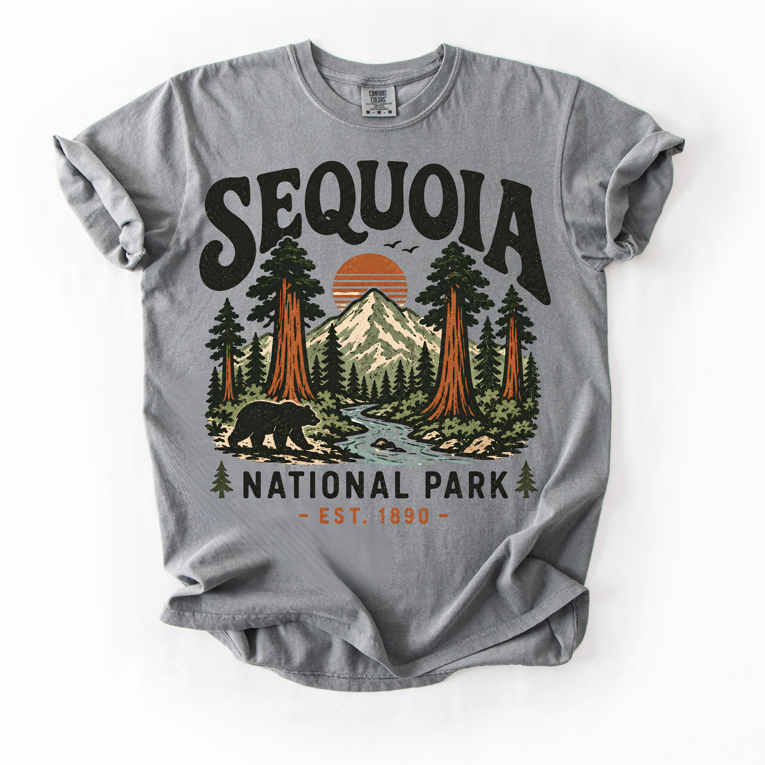 Sequoia National Park Vintage Sunset T-Shirt