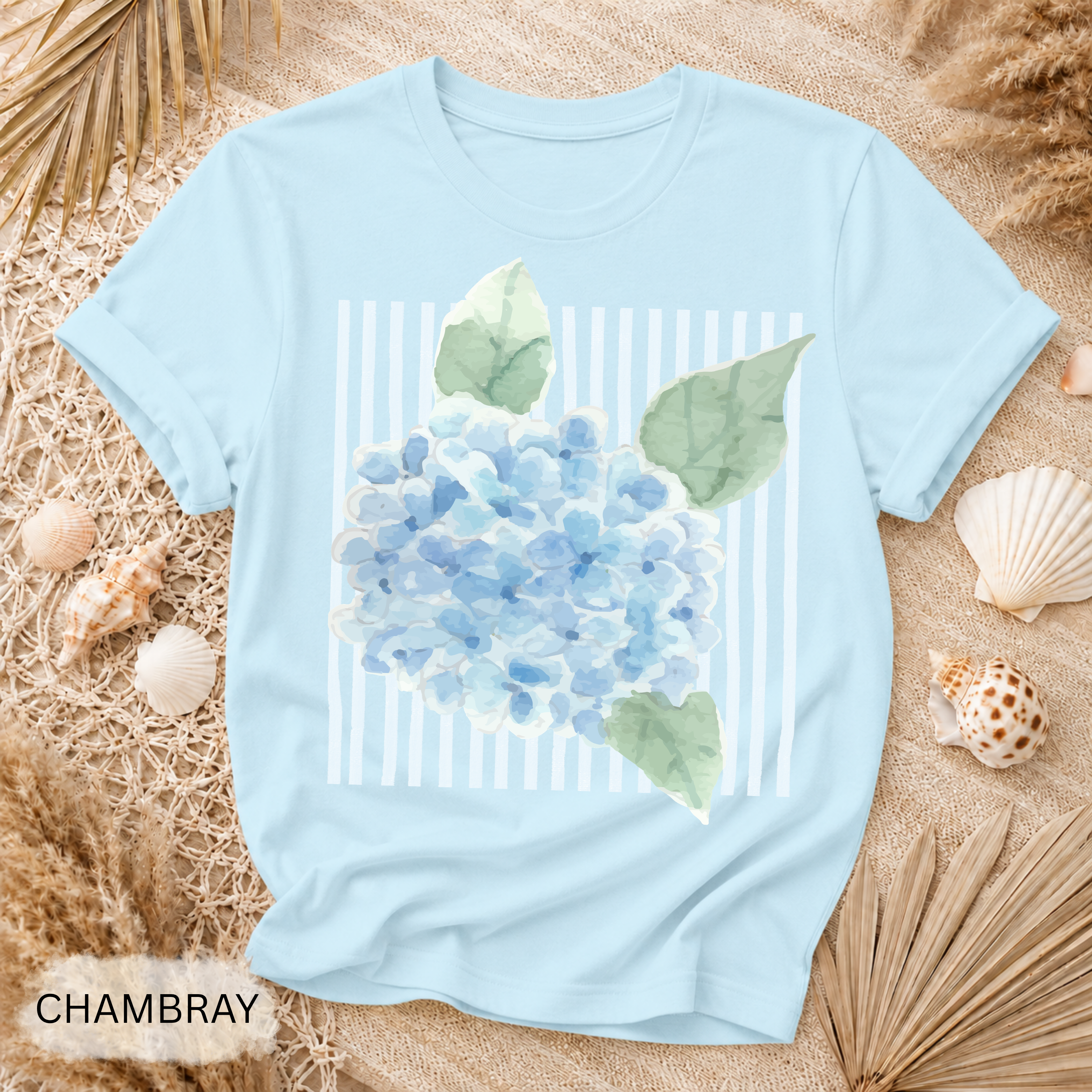 Hydrangea Stripe Garment-Dyed Tee