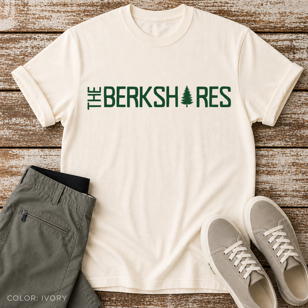 The Berkshires T-Shirt — Classic Mountain Tree Logo Tee