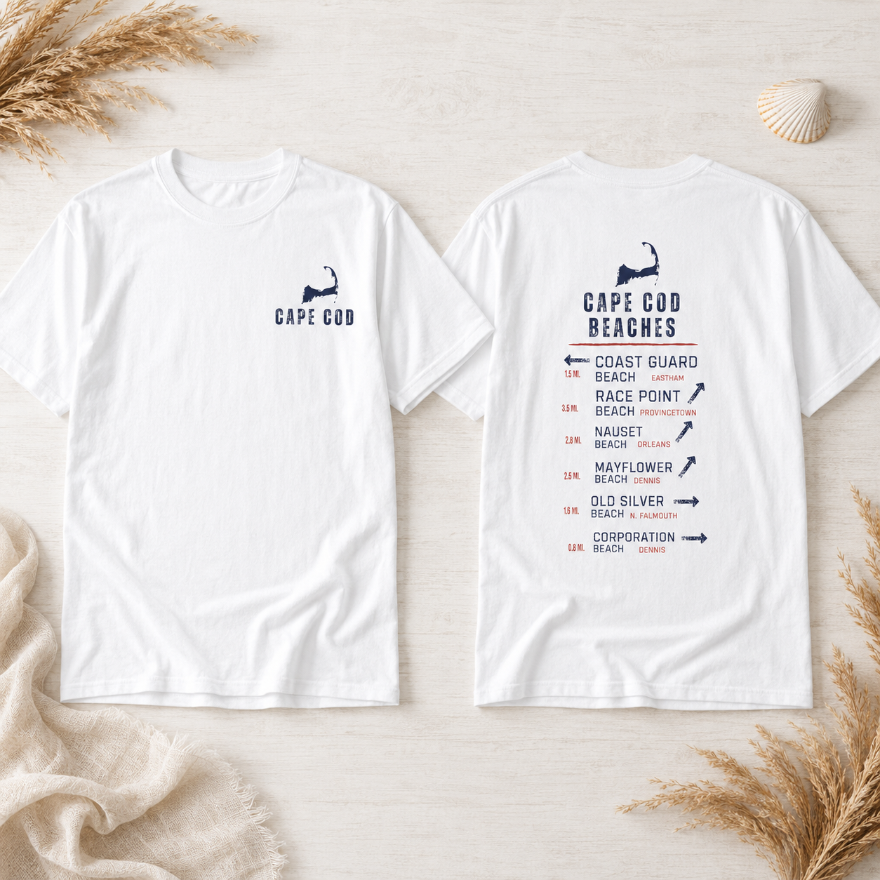 Cape Cod Beaches Garment-Dyed Tee
