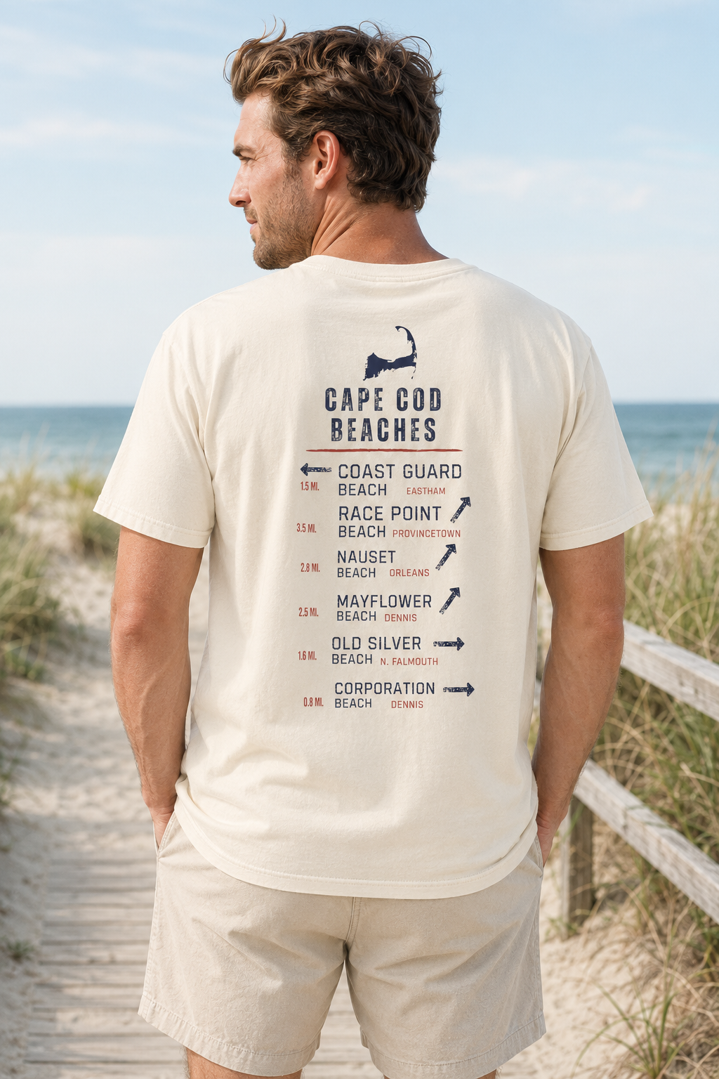 Cape Cod Beaches Garment-Dyed Tee