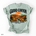 Grand Canyon National Park T-Shirt - Comfort Colors garment-dyed unisex tee, retro sunset canyon graphic
