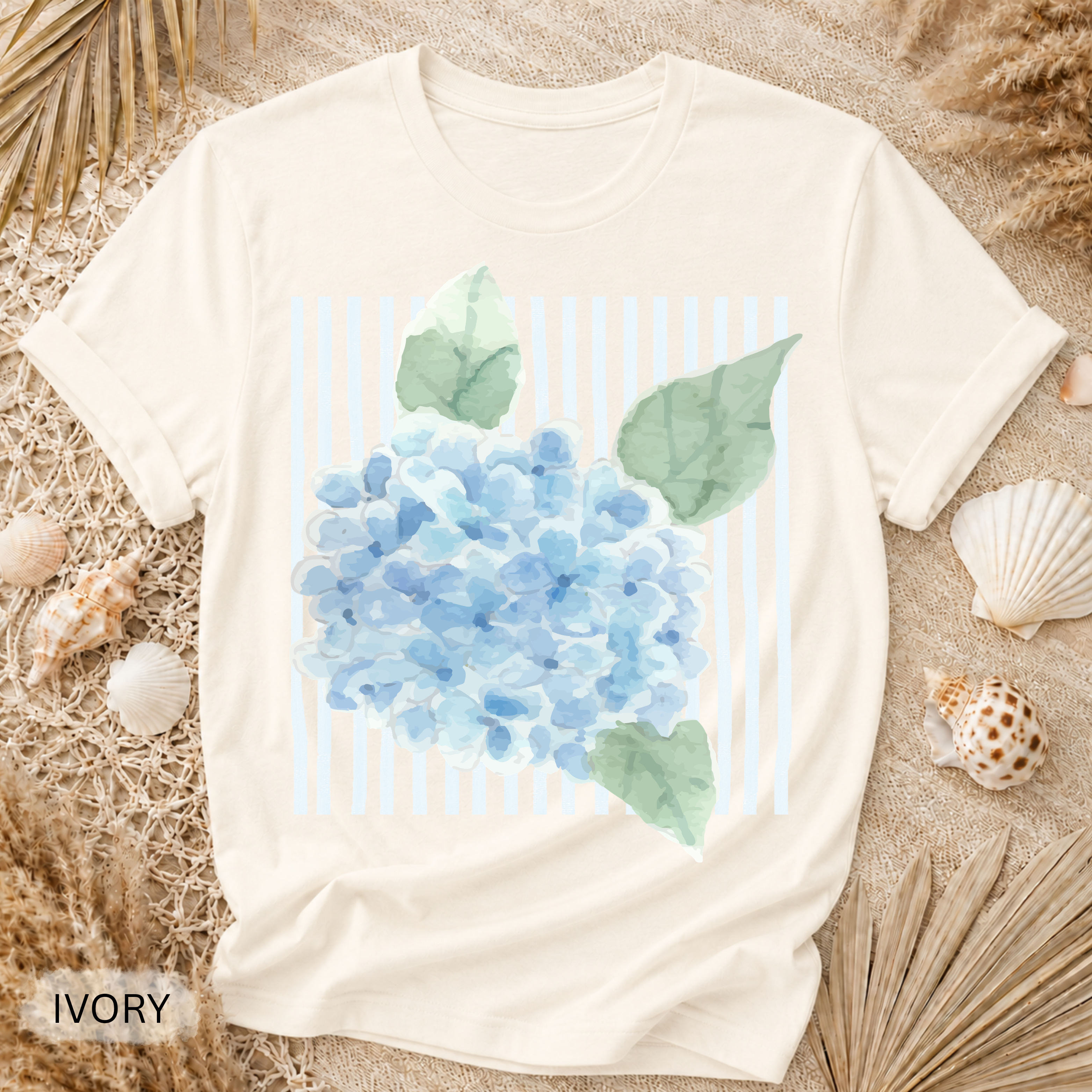Hydrangea Stripe Garment-Dyed Tee