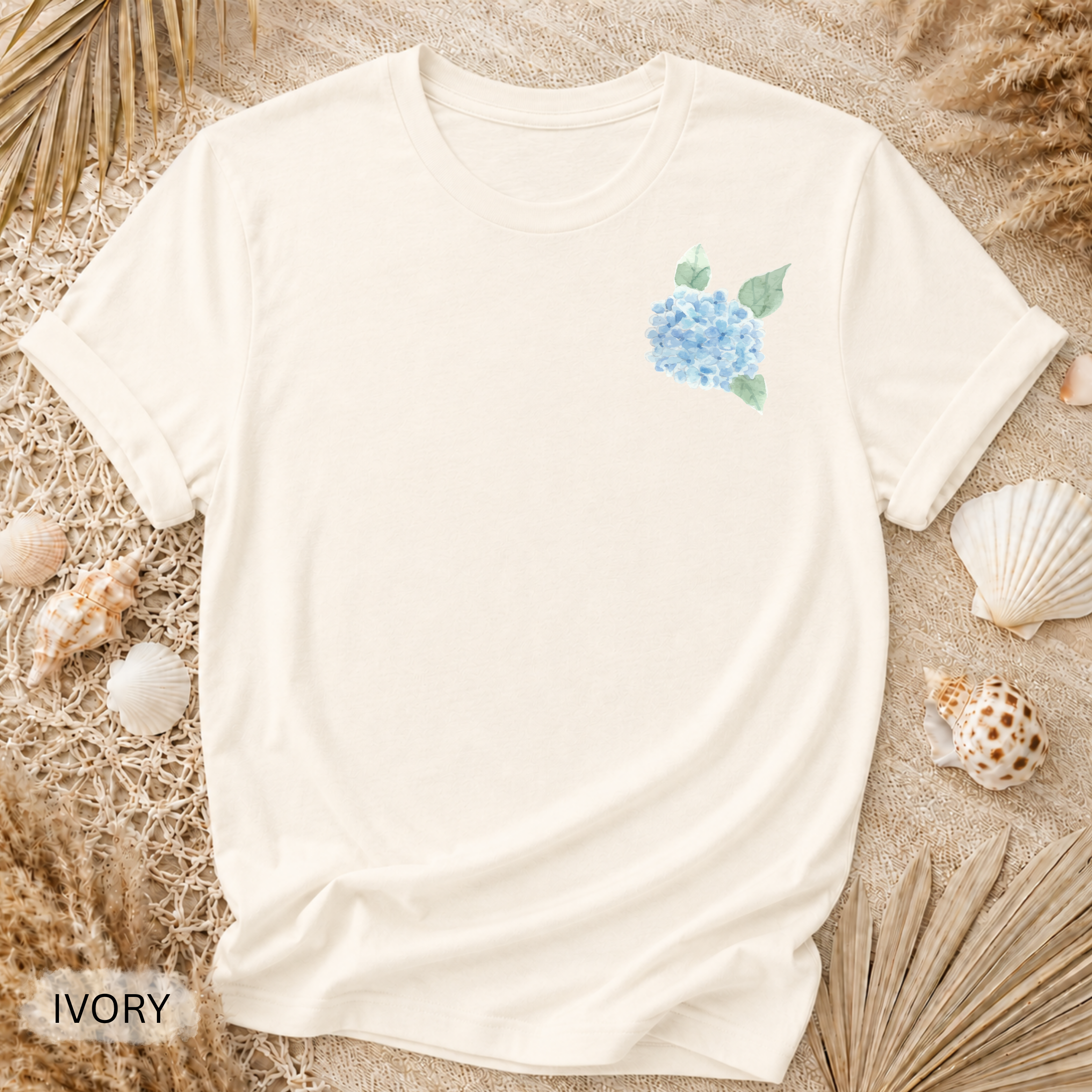 Hydrangea Side Stripe Garment-Dyed Tee
