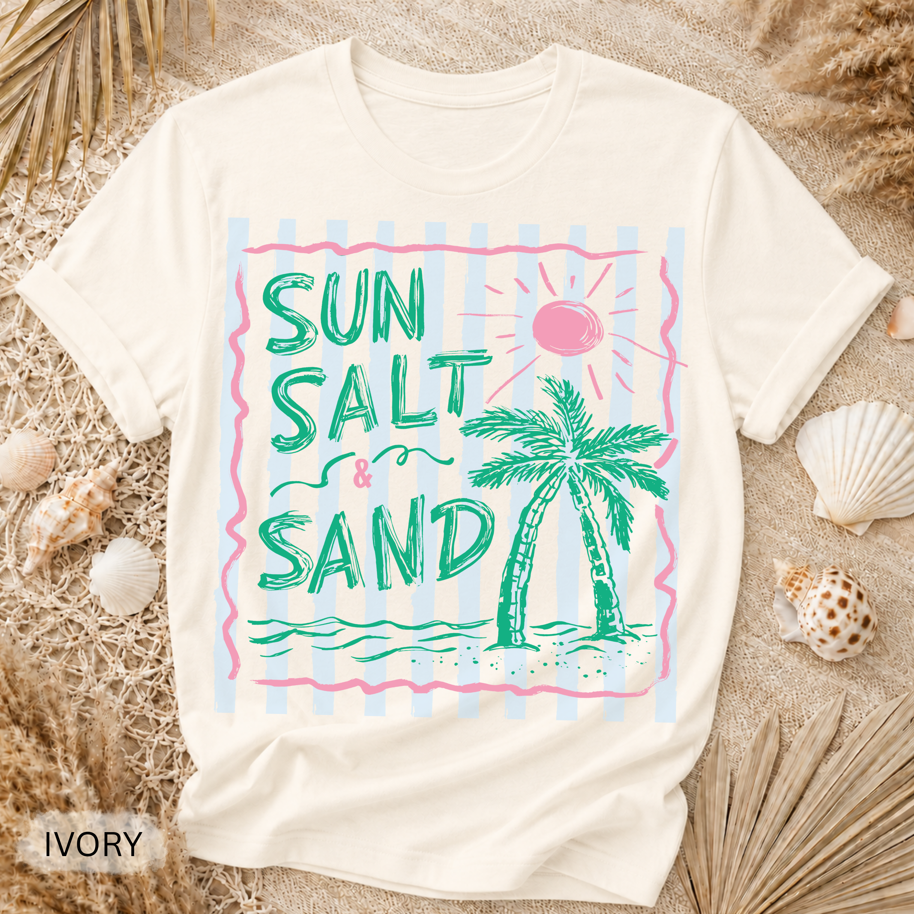 Sun Salt Sand Retro Stripe Tee