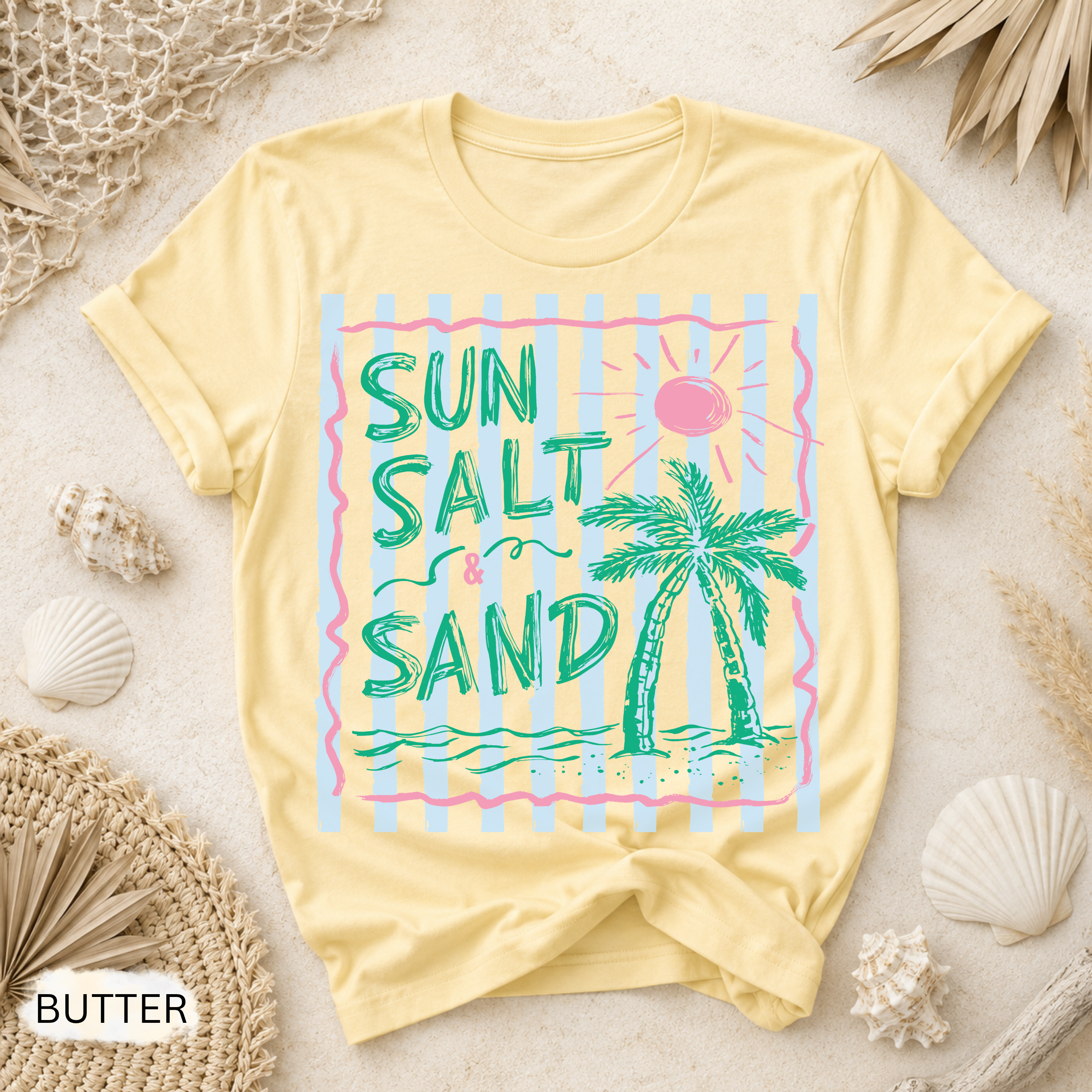 Sun Salt Sand Retro Stripe Tee