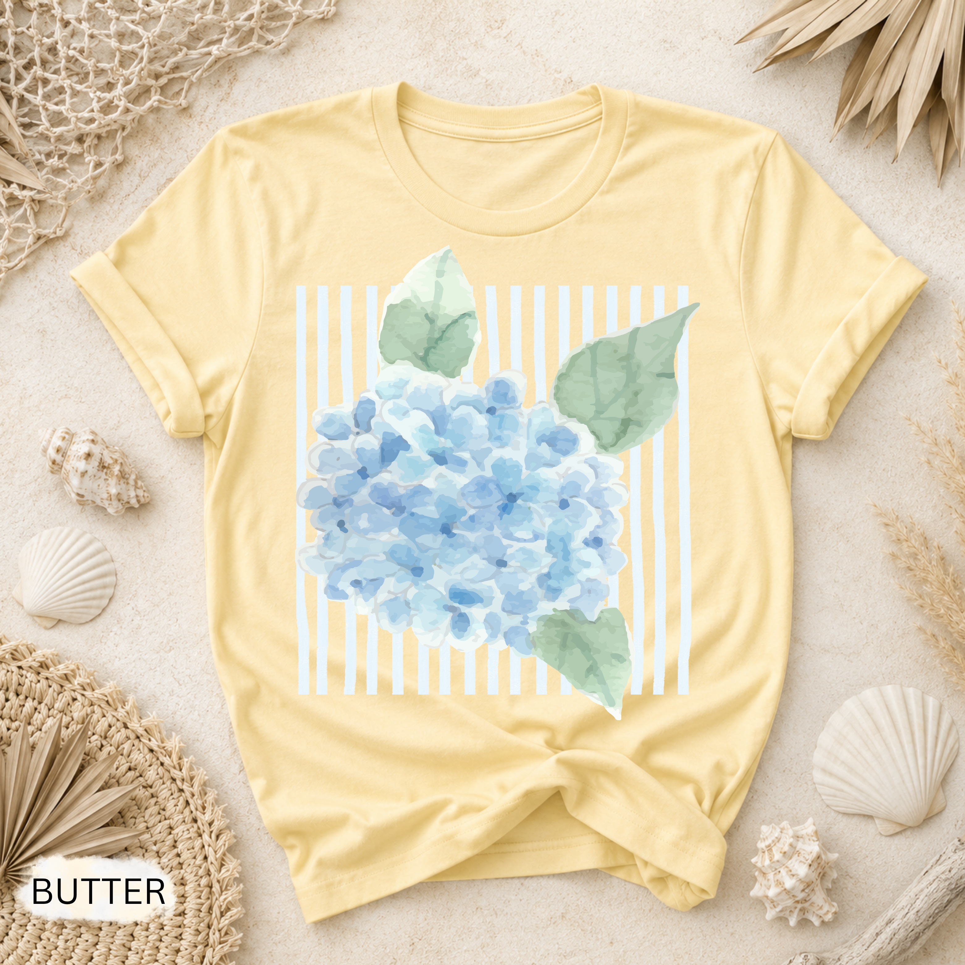 Hydrangea Stripe Garment-Dyed Tee
