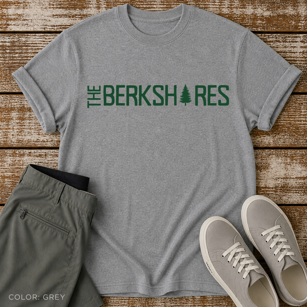 The Berkshires T-Shirt — Classic Mountain Tree Logo Tee