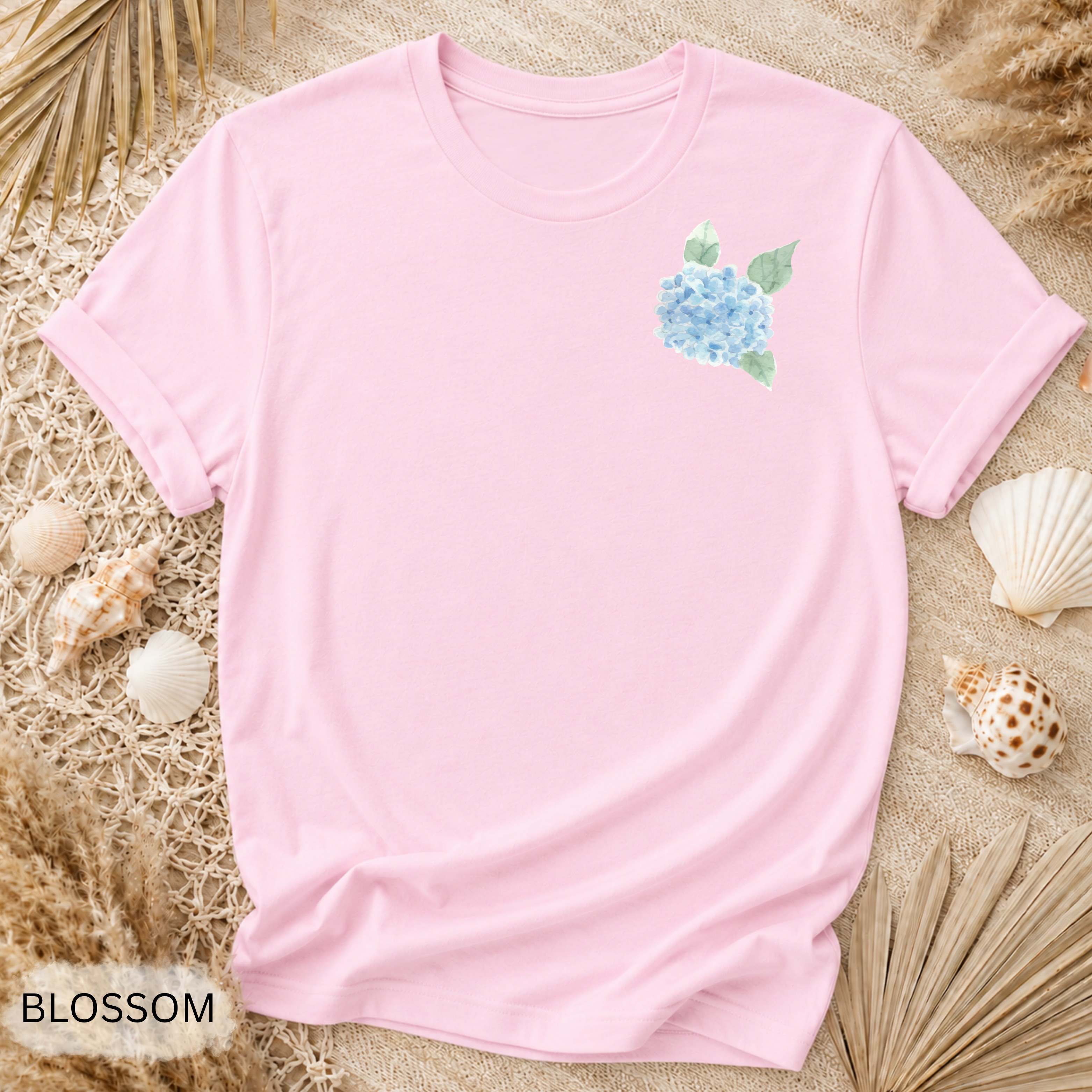 Hydrangea Side Stripe Garment-Dyed Tee