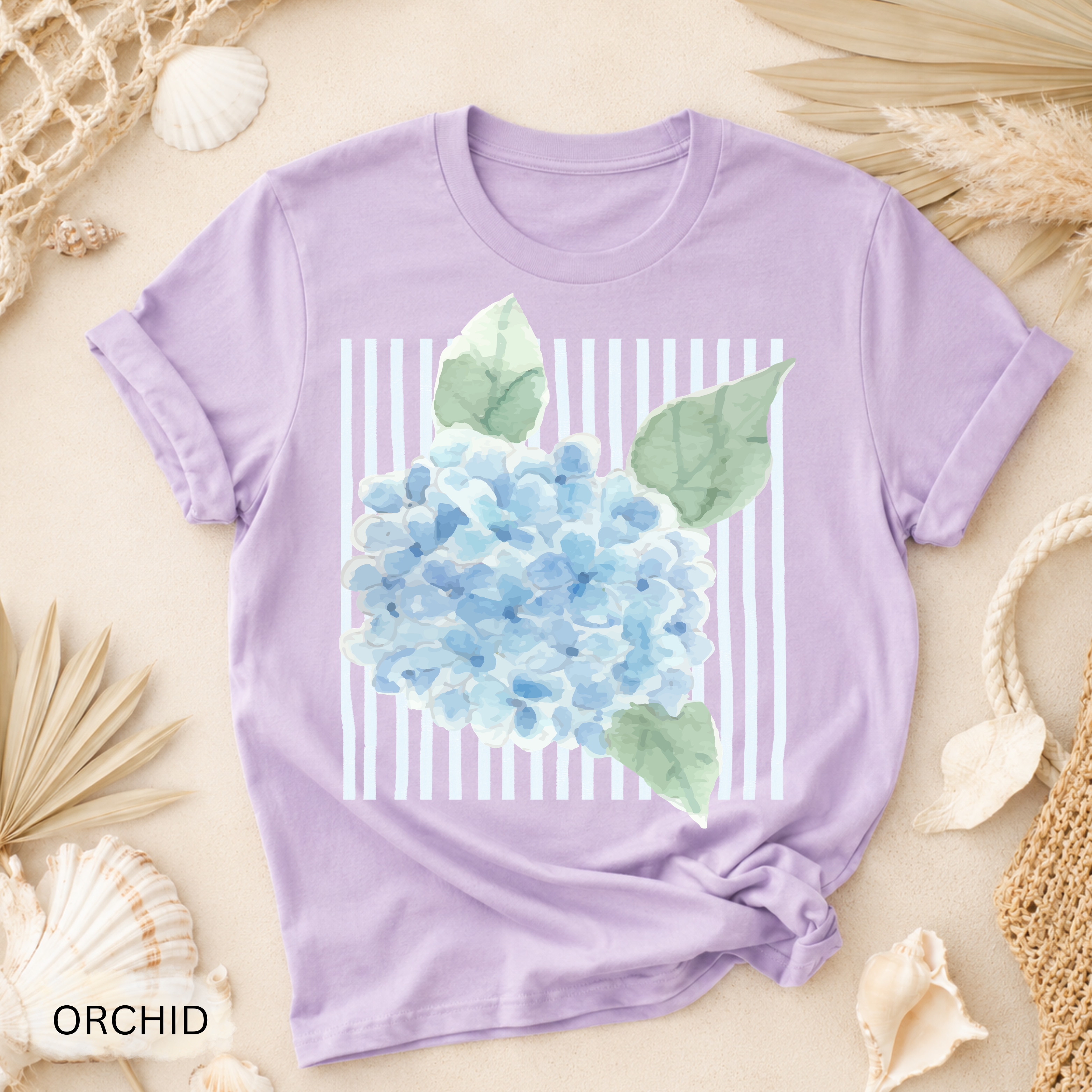 Hydrangea Stripe Garment-Dyed Tee