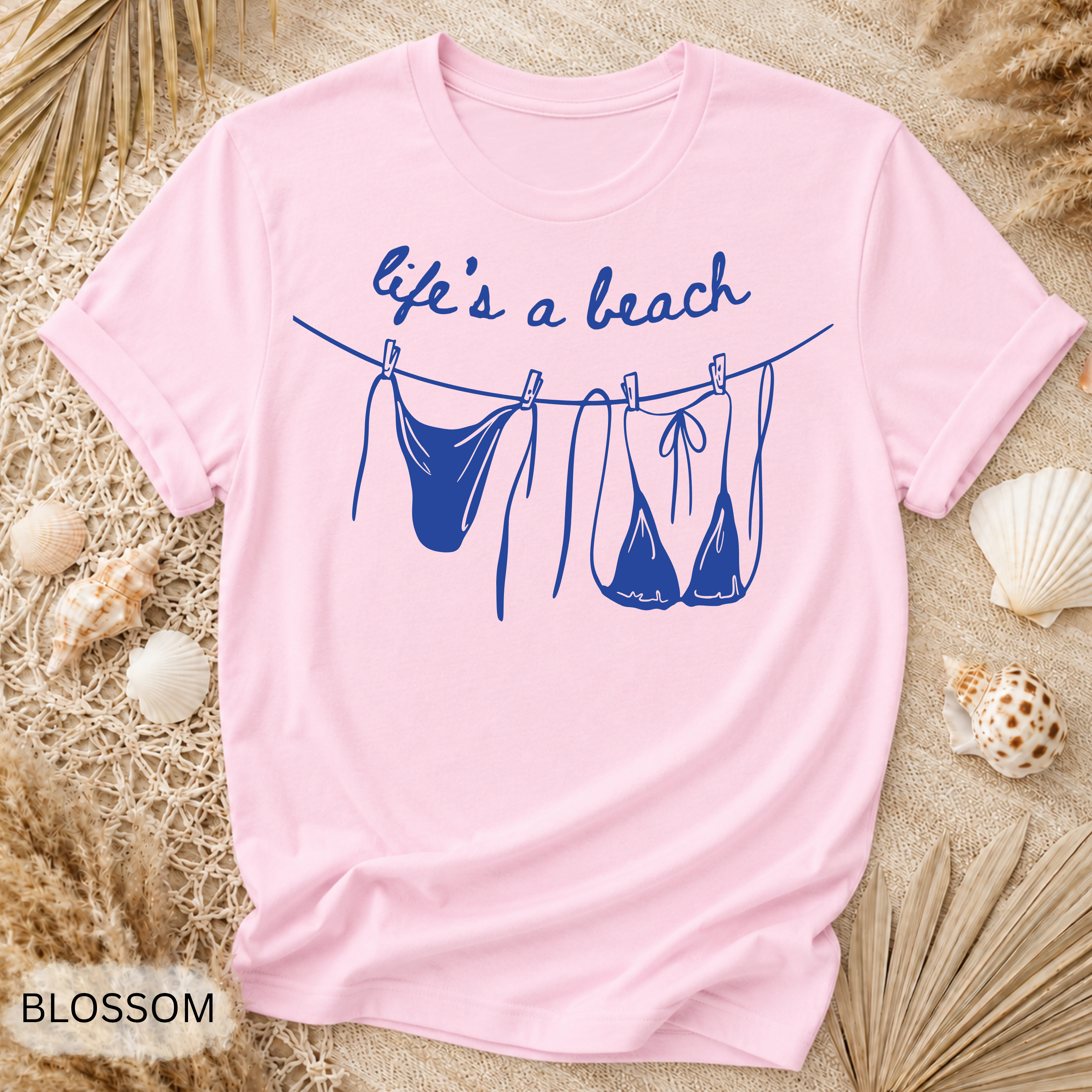 Life's a Beach Line Art Garment-Dyed Tee