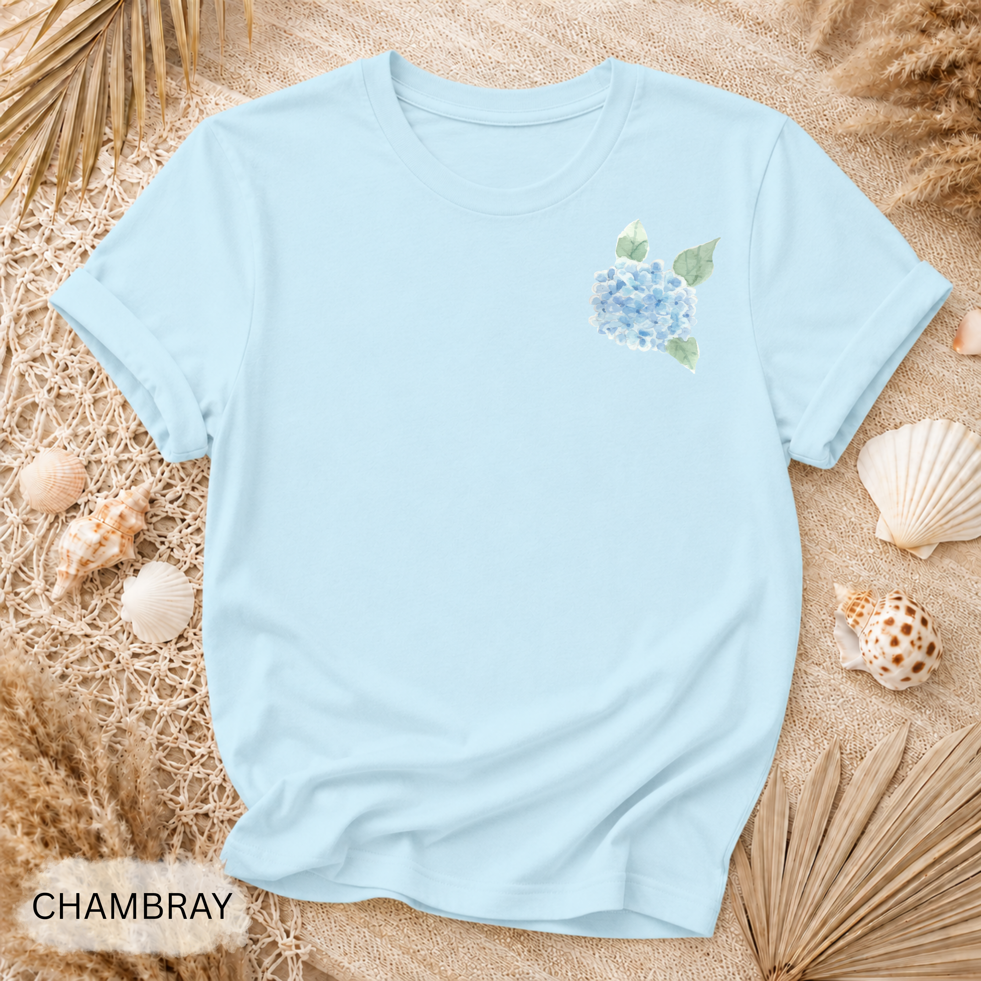 Hydrangea Side Stripe Garment-Dyed Tee