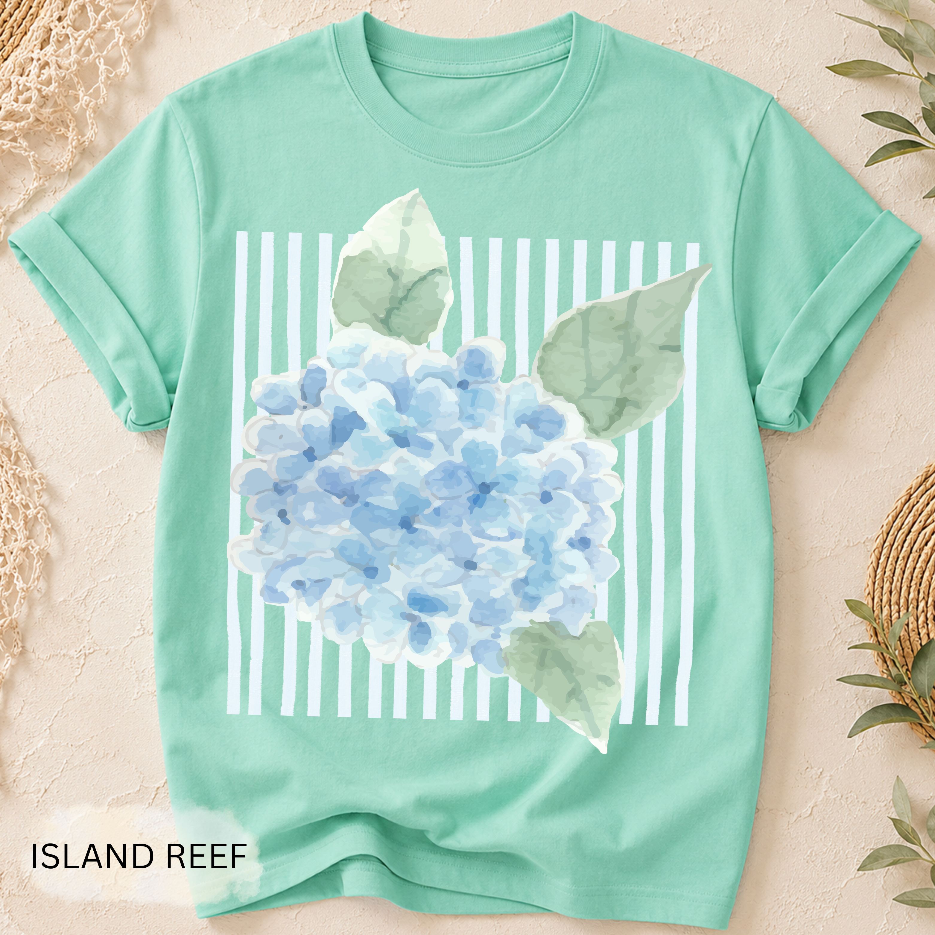 Hydrangea Stripe Garment-Dyed Tee