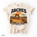 Arches National Park T-Shirt — Vintage Sunset Desert Arch Tee