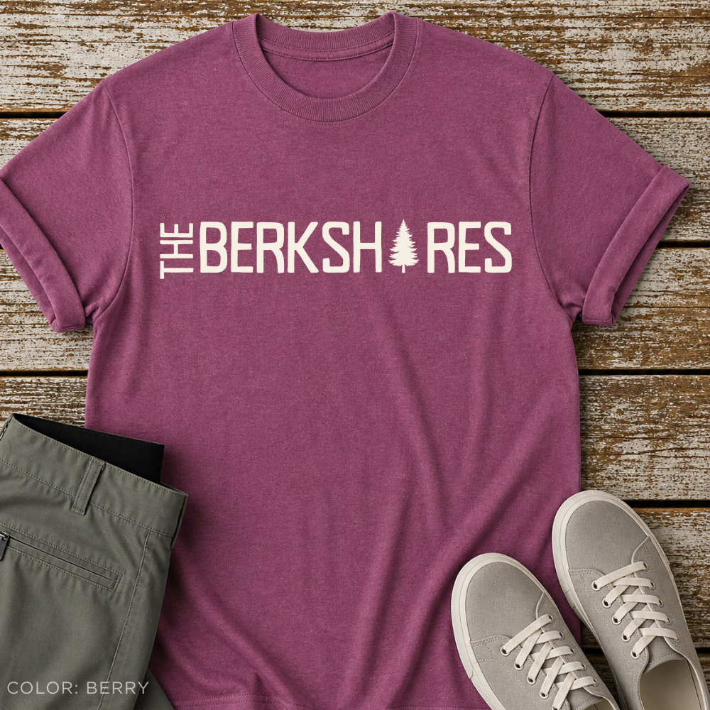 The Berkshires T-Shirt — Classic Mountain Tree Logo Tee