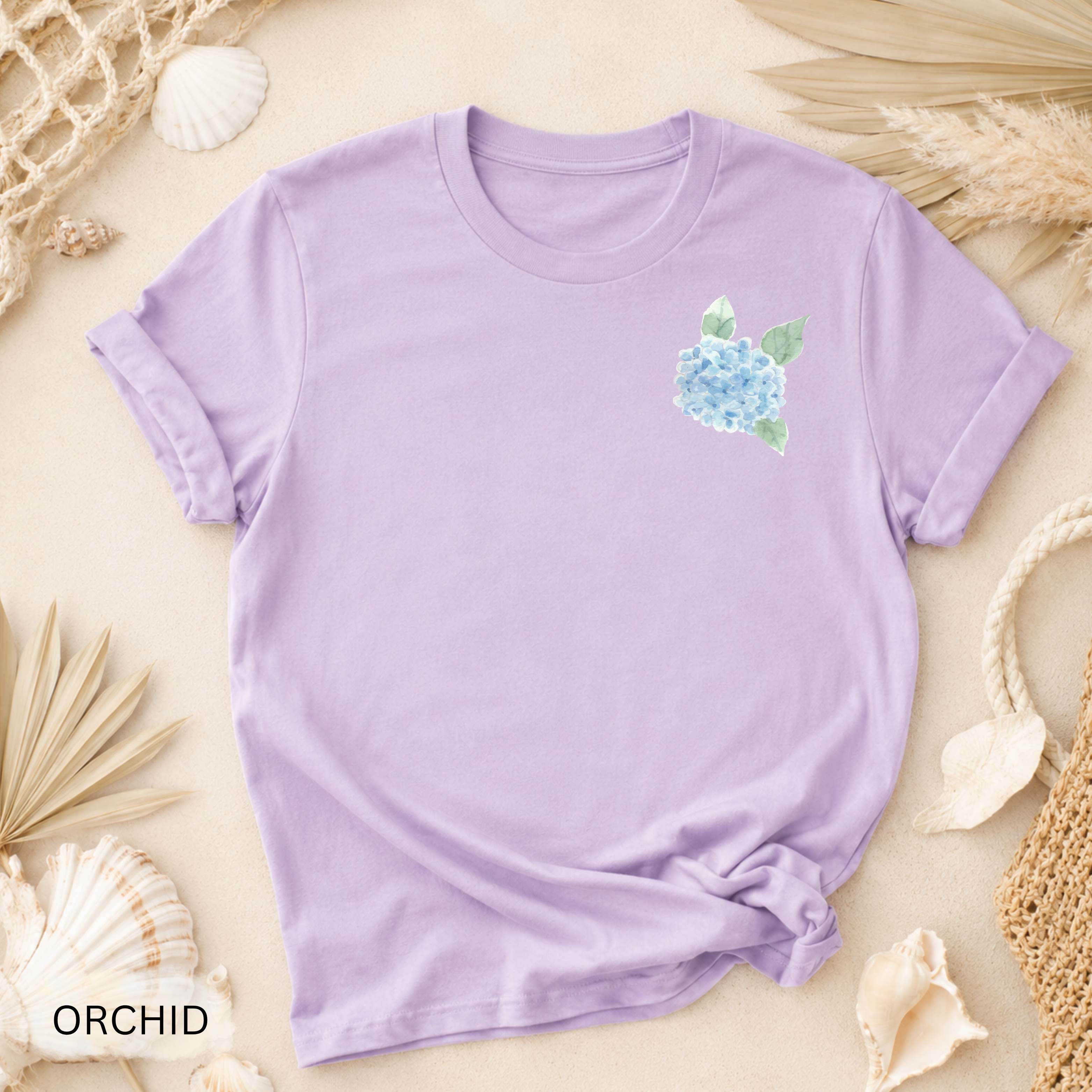 Hydrangea Side Stripe Garment-Dyed Tee