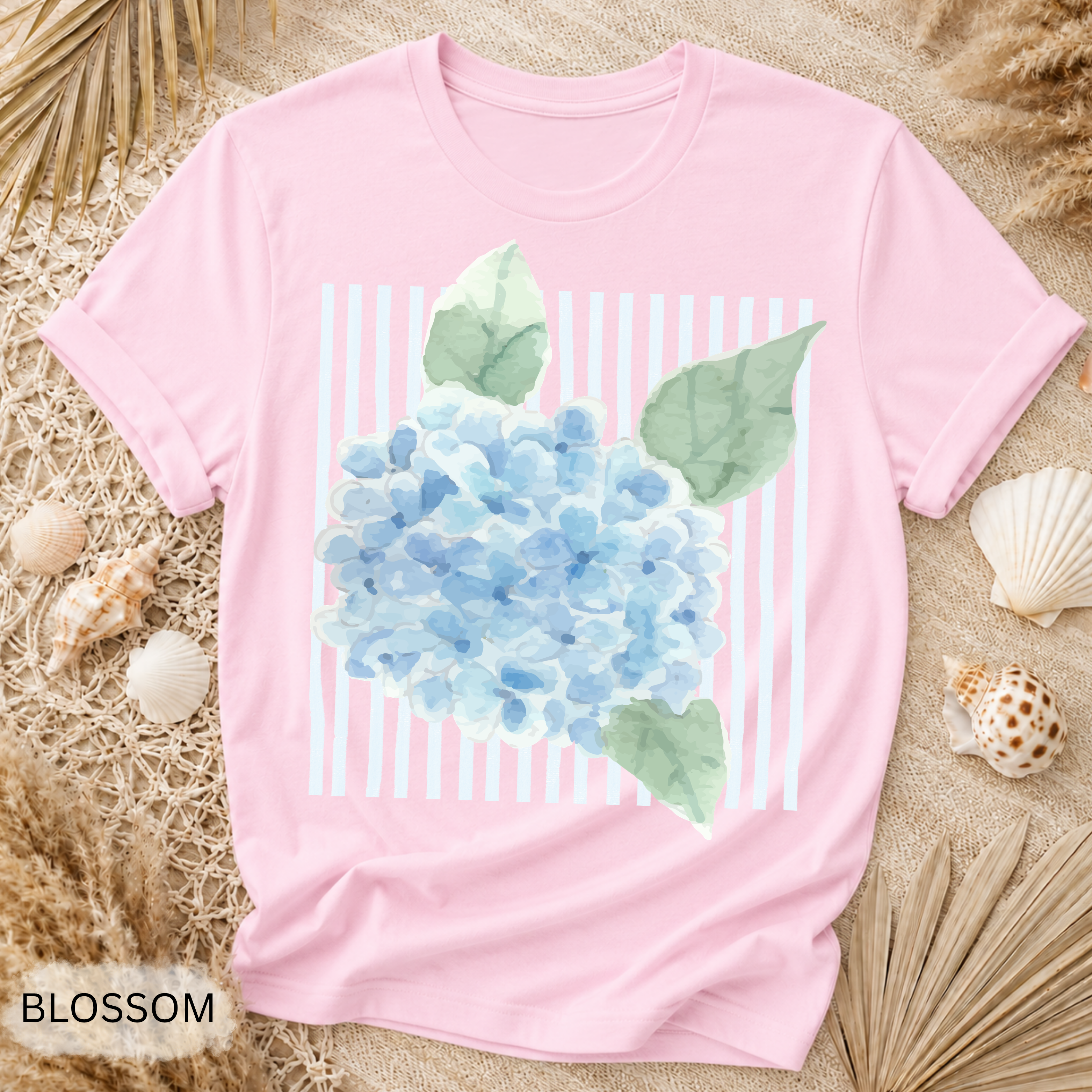 Hydrangea Stripe Garment-Dyed Tee
