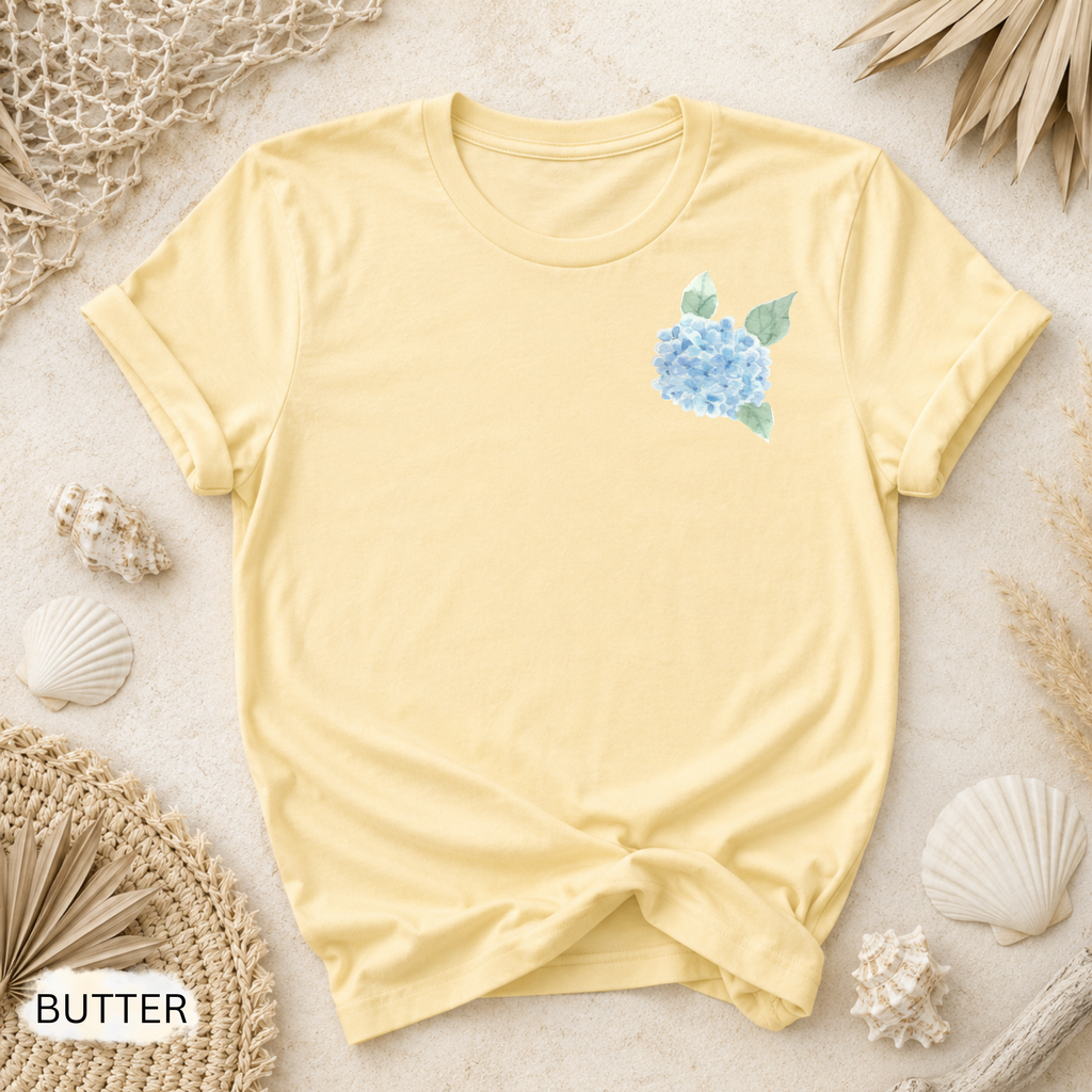 Hydrangea Side Stripe Garment-Dyed Tee