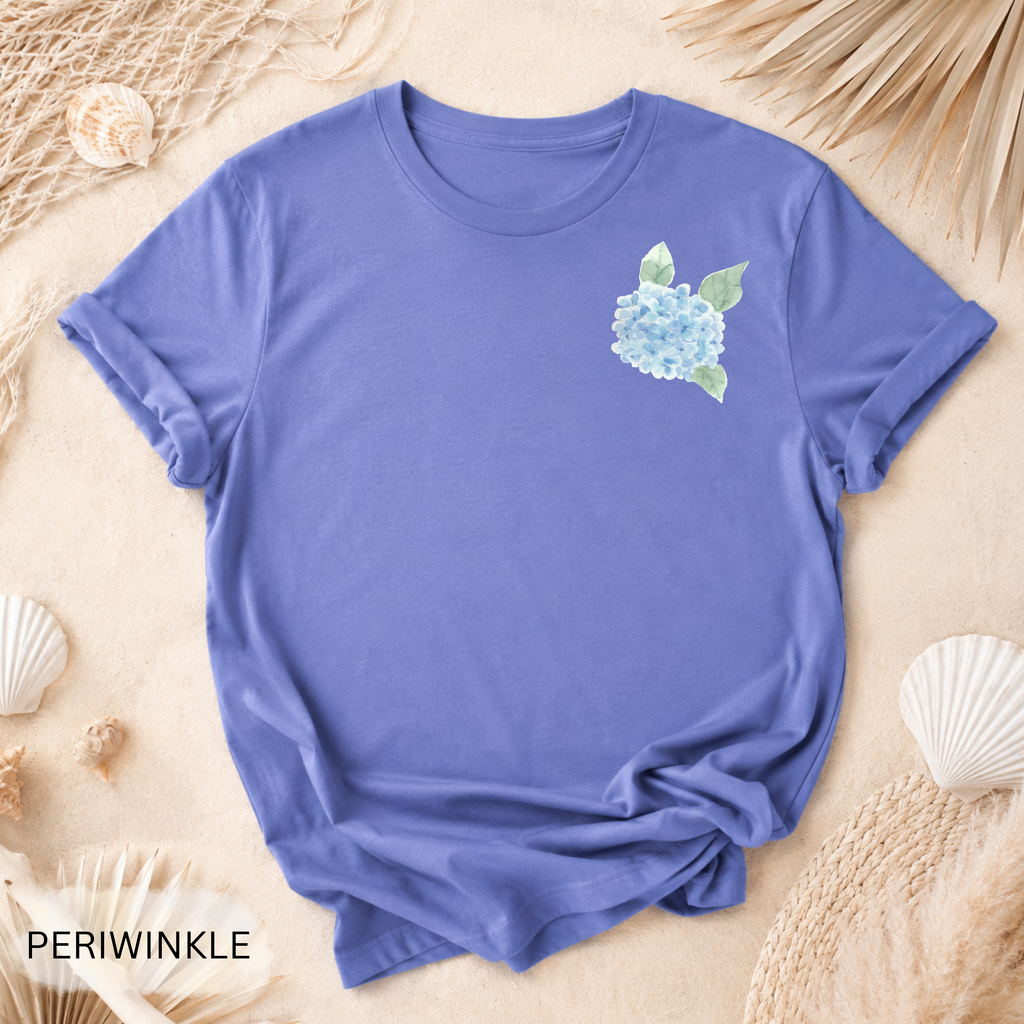 Hydrangea Side Stripe Garment-Dyed Tee